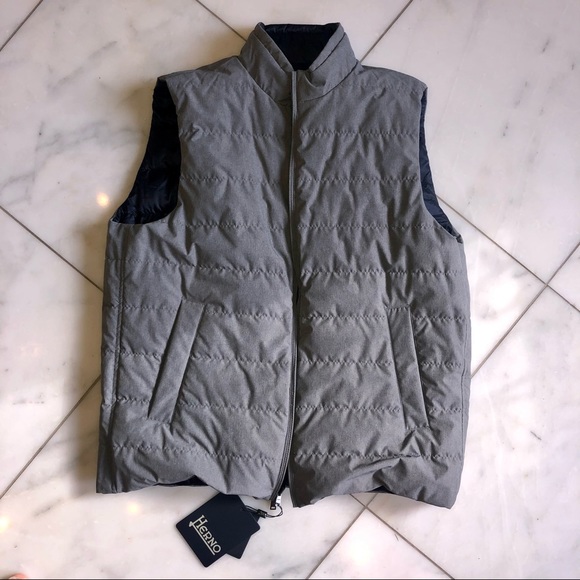🆕 Men's Herno Men's Reversible Vest PI0305U 12051 9265 - Picture 3 of 6